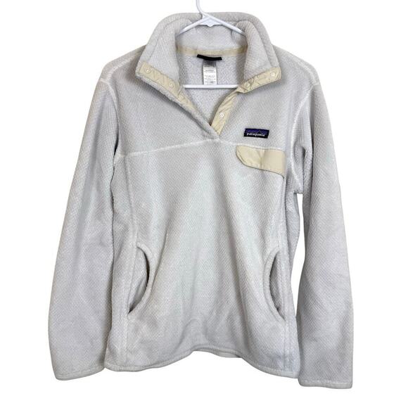 Patagonia Jackets & Blazers - Patagonia Women’s Synchilla Snap-T Fleece Pullover Jacket Off White Quarter Snap